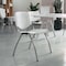 Flash Furniture HERCULES Series 880 lb. Capacity White Plastic Stack Chair with Titanium Gray Powder Coated Frame, PK5 5-RUT-F01A-WH-GG - alternate 1